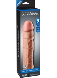 Телесная насадка Fantasy X-tensions Perfect 2  Extension - 20,3 см. - Pipedream - в Находке купить с доставкой