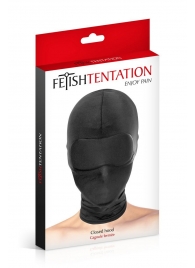 Сплошная маска-шлем с имитацией повязки для глаз - Fetish Tentation - купить с доставкой в Находке