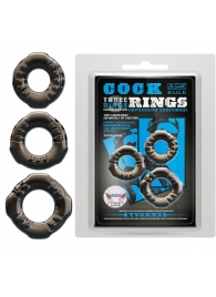 Набор из 3 эластичных дымчатых эрекционных колец - Baile - в Находке купить с доставкой