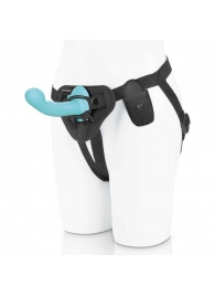 Голубая изогнутая насадка 6in Remote Control Ripple P-Spot G-Spot на черных трусиках - 16 см. - Pegasus - купить с доставкой в Находке