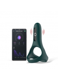 Изумрудное виброкольцо Magic Motion Rise с подхватом мошонки - Magic Motion - в Находке купить с доставкой