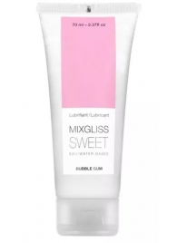 Смазка на водной основе Mixgliss Sweet с ароматом бабл-гам - 70 мл. - Mixgliss - купить с доставкой в Находке