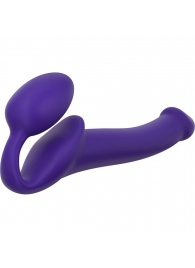 Фиолетовый безремневой страпон Silicone Bendable Strap-On - size S - Strap-on-me - купить с доставкой в Находке
