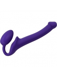 Фиолетовый безремневой страпон Silicone Bendable Strap-On - size S - Strap-on-me - купить с доставкой в Находке