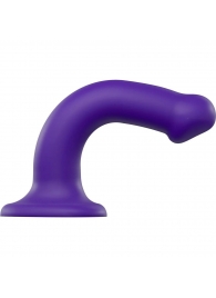 Фиолетовый фаллоимитатор-насадка Strap-On-Me Dildo Dual Density size M - 18 см. - Strap-on-me - купить с доставкой в Находке