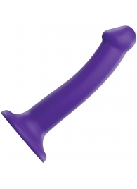 Фиолетовый фаллоимитатор-насадка Strap-On-Me Dildo Dual Density size M - 18 см. - Strap-on-me - купить с доставкой в Находке