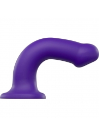 Фиолетовый фаллоимитатор-насадка Strap-On-Me Dildo Dual Density size L - 19 см. - Strap-on-me - купить с доставкой в Находке