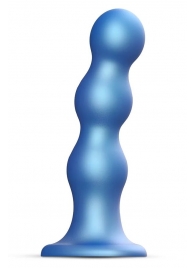 Голубая насадка Strap-On-Me Dildo Plug Balls size L - Strap-on-me - купить с доставкой в Находке