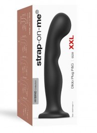 Черная насадка Strap-On-Me Dildo Plug P G size XXL - Strap-on-me - купить с доставкой в Находке