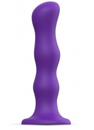 Фиолетовая насадка Strap-On-Me Dildo Geisha Balls size M - Strap-on-me - купить с доставкой в Находке