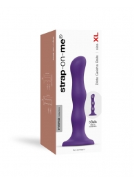 Фиолетовая насадка Strap-On-Me Dildo Geisha Balls size XL - Strap-on-me - купить с доставкой в Находке