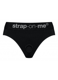 Черные трусики для насадок Heroine Lingerie Harness - size L - Strap-on-me - купить с доставкой в Находке