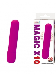 Фиолетовая вытянутая вибропуля - 10,2 см. - Baile