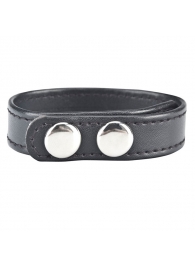 Кольцо на пенис SNAP COCK RING из искусственной кожи на клепках - BlueLine - в Находке купить с доставкой