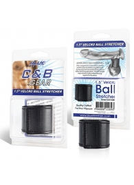 Хомут-утяжка для мошонки из искусственной кожи на липучке VELCRO BALL STRETCHER- 4 см. - BlueLine - в Находке купить с доставкой