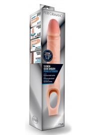 Телесная насадка на пенис 10 Inch Cock Sheath Extender - 25 см. - Blush Novelties - в Находке купить с доставкой