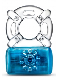 Синее эрекционное виброкольцо Pleaser Rechargeable C-Ring - Blush Novelties - в Находке купить с доставкой