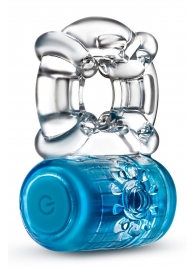 Синее эрекционное виброкольцо One Night Stand Vibrating C-Ring - Blush Novelties - в Находке купить с доставкой