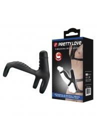 Черная вибронасадка на пенис Vibrating Penis Sling - Baile - в Находке купить с доставкой