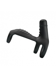 Черная вибронасадка на пенис Vibrating Penis Sling - Baile - в Находке купить с доставкой