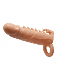 Телесная удлиняющая насадка Penis Sleeve Emmitt - 17 см. - Baile - в Находке купить с доставкой