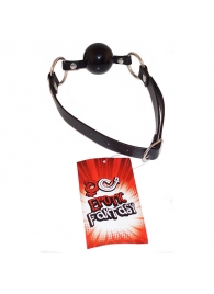 Силиконовый черный кляп-шарик на ремне Black Ballgag - Erotic Fantasy - купить с доставкой в Находке