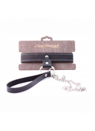 Узкий однослойный ошейник с поводком - Crazy Handmade - купить с доставкой в Находке