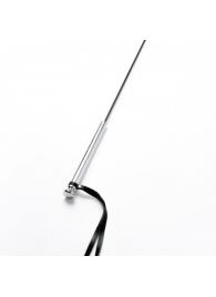 Черный кожаный стек с гладкой ручкой - 55 см. - Crazy Handmade - купить с доставкой в Находке