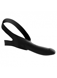Черный кляп-страпон Masters Mini Face Fuck Strap-On - 14 см. - XR Brands - купить с доставкой в Находке
