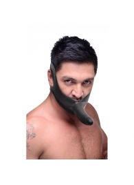 Черный кляп-страпон Masters Mini Face Fuck Strap-On - 14 см. - XR Brands - купить с доставкой в Находке