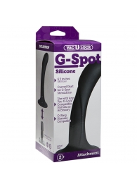 Черная изогнутая насадка Vac-U-Lock G-Spot - 16,5 см. - Doc Johnson - купить с доставкой в Находке