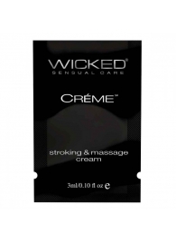 Крем для массажа и мастурбации Wicked Stroking and Massage Creme - 3 мл. - Wicked - купить с доставкой в Находке