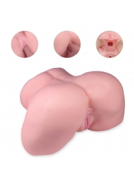 Реалистичный мастурбатор-полуторс с 2 рабочими отверстиями - S-HANDE - в Находке купить с доставкой