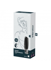 Черный мастурбатор с вибрацией Power Masturbator - Satisfyer - в Находке купить с доставкой