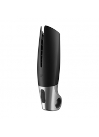 Черный мастурбатор с вибрацией Power Masturbator - Satisfyer - в Находке купить с доставкой