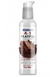 Массажный гель 4-в-1 Chocolate Sensation с ароматом шоколада - 118 мл. - Swiss navy - купить с доставкой в Находке