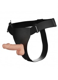 Женский страпон на регулируемых ремешках с вибрацией - 19,4 см. - Baile - купить с доставкой в Находке