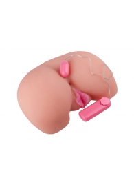 Вагина из кибер-кожи с выносным пультом управления вибрацией - LOVETOY (А-Полимер) - в Находке купить с доставкой