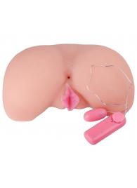 Вагина из кибер-кожи с выносным пультом управления вибрацией - LOVETOY (А-Полимер) - в Находке купить с доставкой