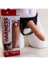 Страпон Харнесс из трусиков и насадки-фаллоса - 17,5 см. - LOVETOY (А-Полимер) - купить с доставкой в Находке