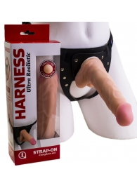 Страпон Harness из двух предметов: регулируемые трусики и насадка-фаллос - 17,5 см. - LOVETOY (А-Полимер) - купить с доставкой в Находке