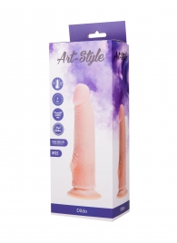 Фаллоимитатор на присоске ART-Style №25 с бугорком для клиторальной стимуляции - 19,5 см. - Art-Style