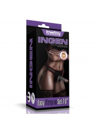 Женский темнокожий страпон Easy Strapon Set 7 Inch - 18 см. - Lovetoy - купить с доставкой в Находке