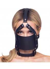 Черный намордник с кляпом-шаром Head Harness With A Gag - Orion - купить с доставкой в Находке