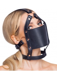 Черный намордник с кляпом-шаром Head Harness With A Gag - Orion - купить с доставкой в Находке