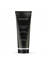 Массажный легкий крем WICKED Stripped plus Bare - 120 мл. - Wicked - купить с доставкой в Находке