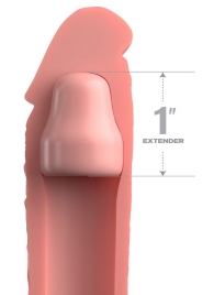 Телесная насадка-удлинитель 1 Inch Silicone X-tension - 17,8 см. - Pipedream - в Находке купить с доставкой