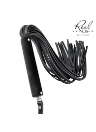 Черная кожаная плеть-флоггер - 84 см. - Notabu - купить с доставкой в Находке