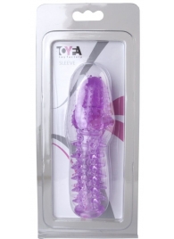 Фиолетовая насадка, удлиняющая половой член - 13,5 см. - Toyfa Basic - в Находке купить с доставкой