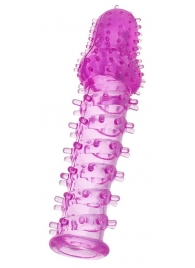 Фиолетовая насадка, удлиняющая половой член, BIG BOY - 13,5 см. - Toyfa Basic - в Находке купить с доставкой